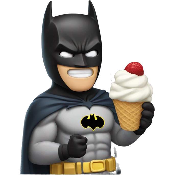 Batman eating ice cream  emoji
