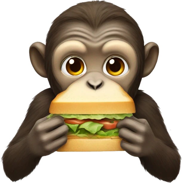 Monkey eating sandwich  emoji