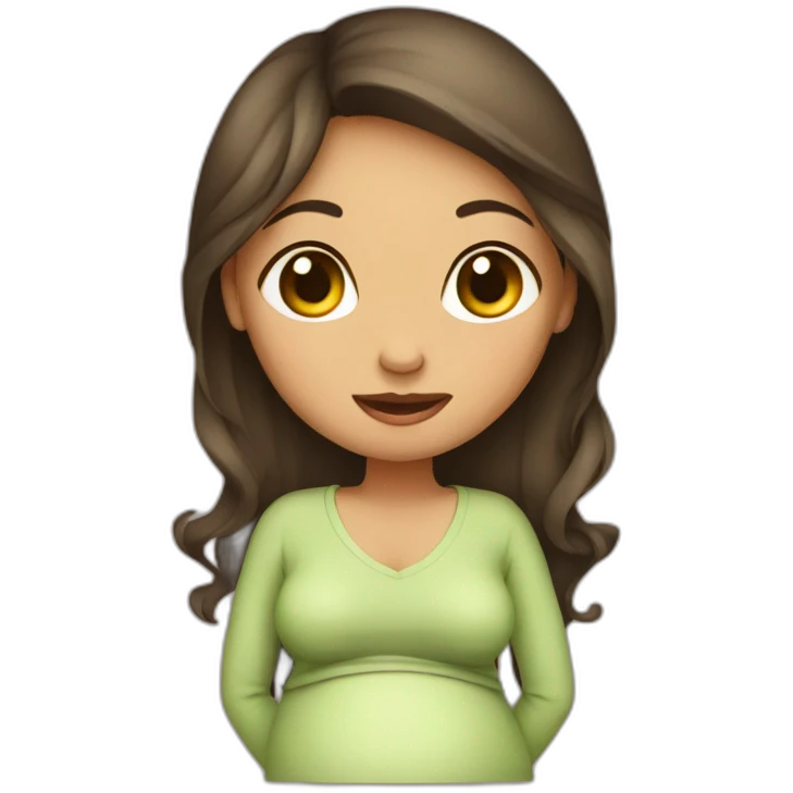 pregnant girl emoji