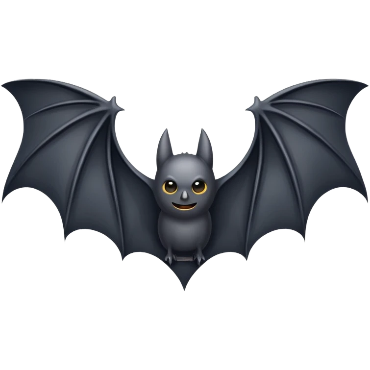Large pointed bat wings white  emoji