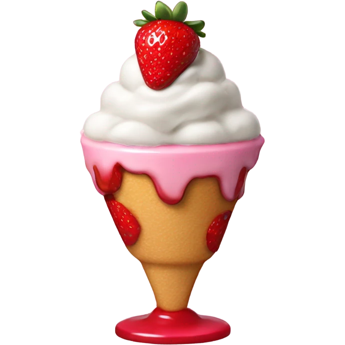 Strawberry sundae emoji