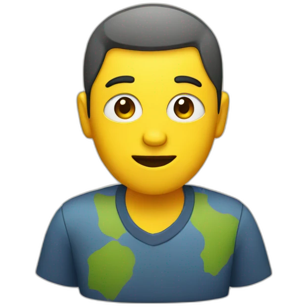 person with map face emoji