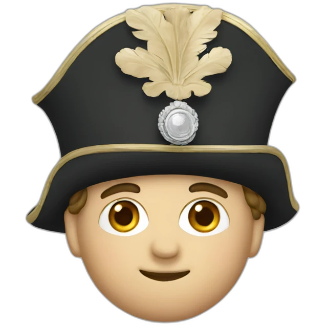 Napoleon wearing hat emoji