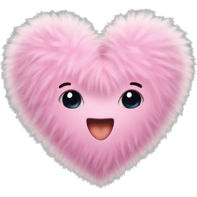 fluffy love heart emoji