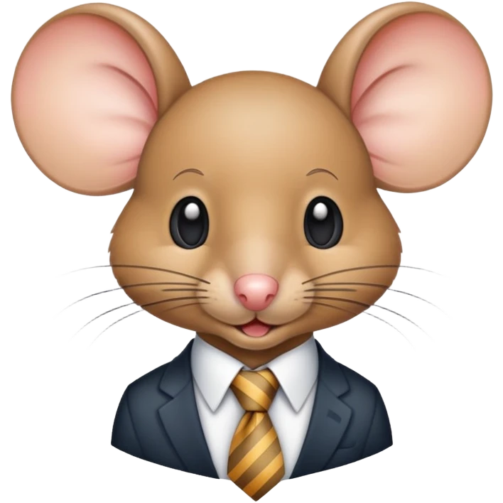 Ratón con corbata emoji