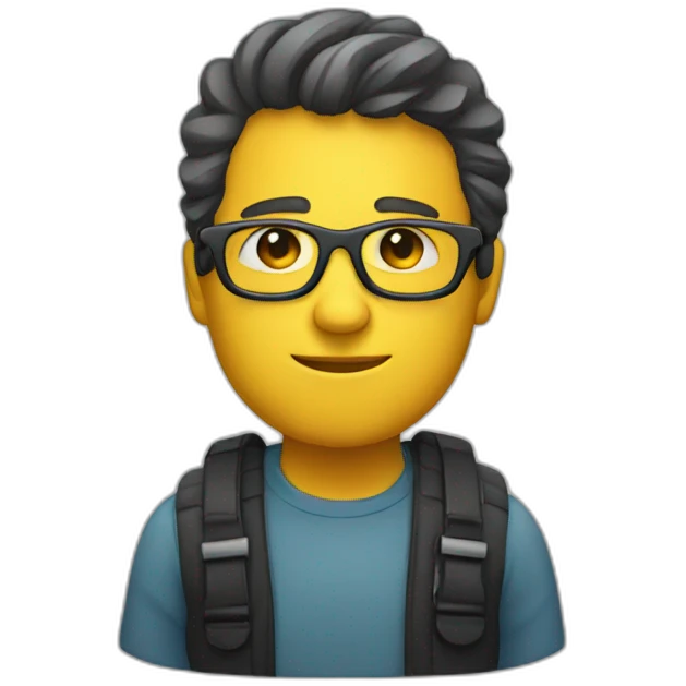 Developer, music, glasses, calm emoji