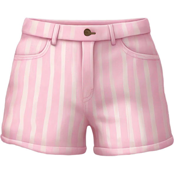 realistic light pink pin striped shorts emoji