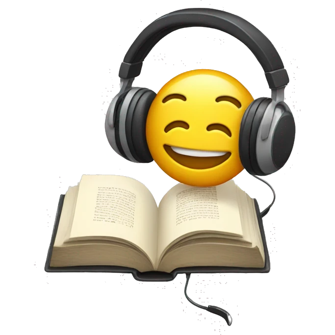 book and headphones emoji
