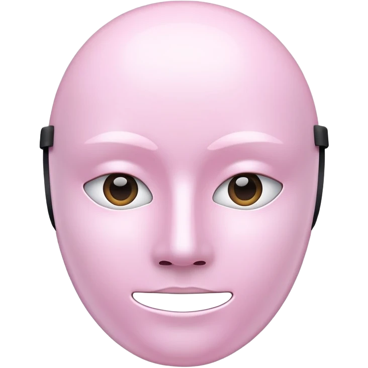 light pink face mask without human emoji