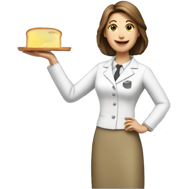 a teacher spreading butter on a toast emoji