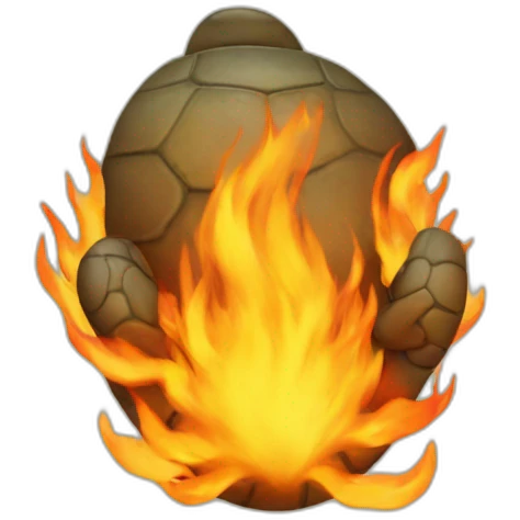 Tutle on fire emoji