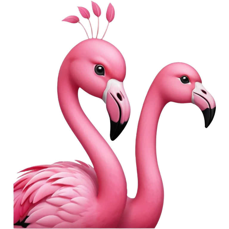 Flamingo with six fingers on his forehead emoji