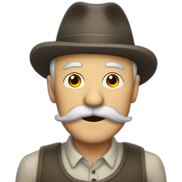 old man with big moustache emoji