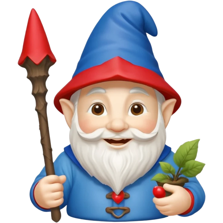 garden ornamental gnome blue emoji