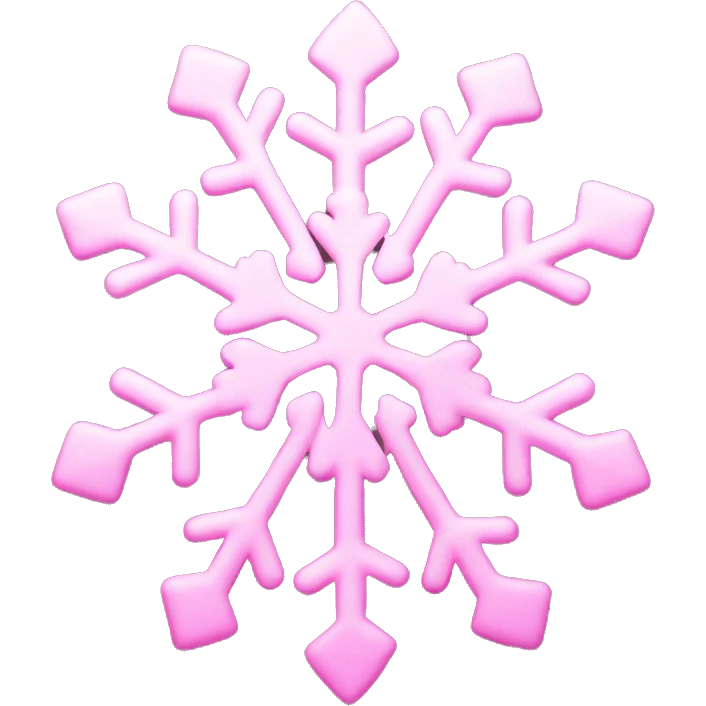 pink snow flake emoji