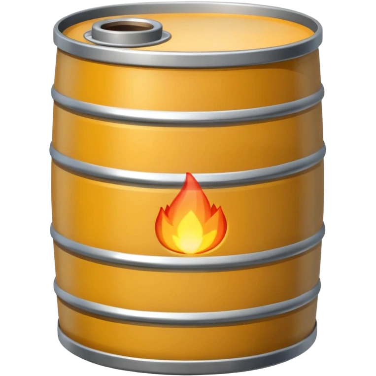 generate a realistic rust-free metal natural gas barrel emoji