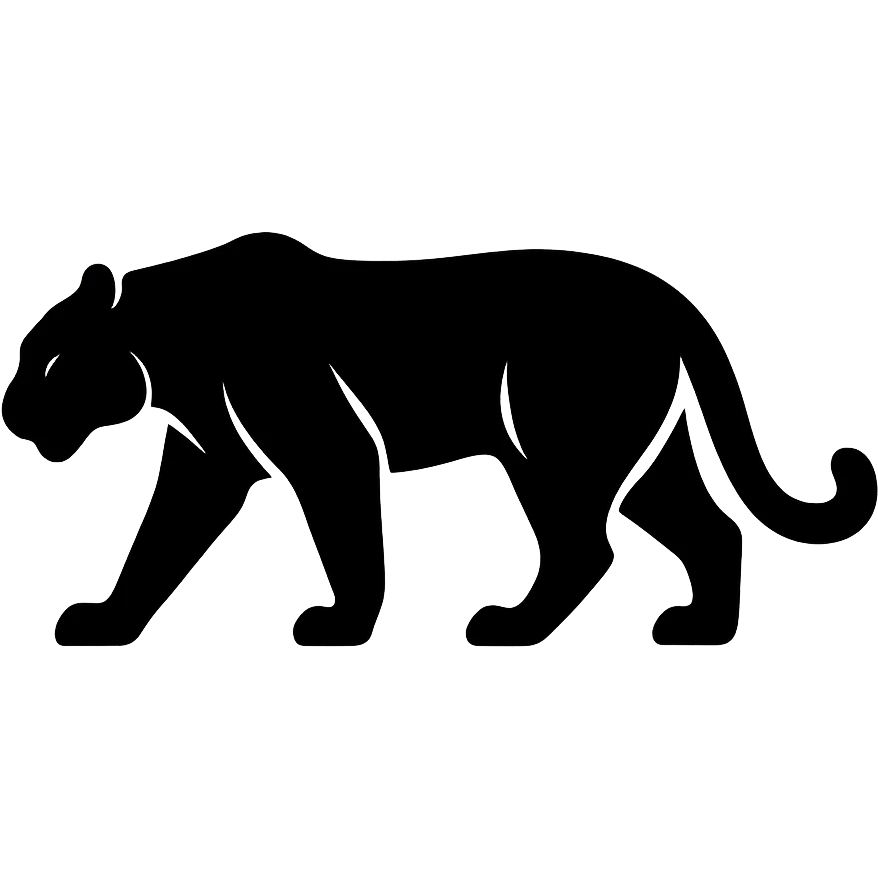 Tiger icon black silhouette emoji