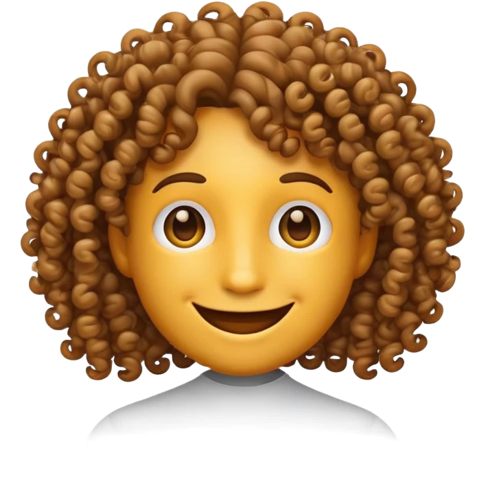Disguised emoji with curly hair emoji