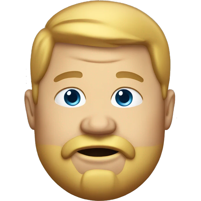 fat man golden emoji