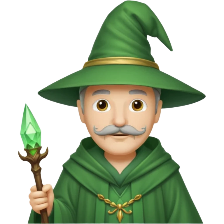 green wizard with mustache emoji
