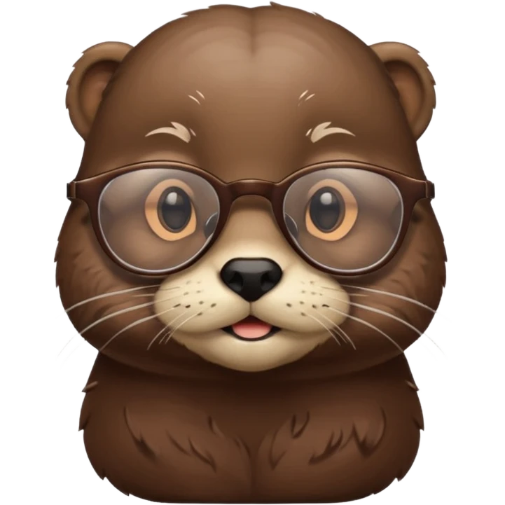 Lontra com óculos  emoji
