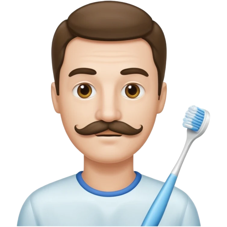 man with toothbrush moustache emoji
