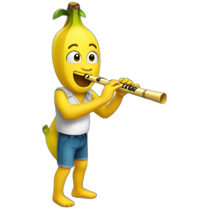 Banana playing flute emoji
