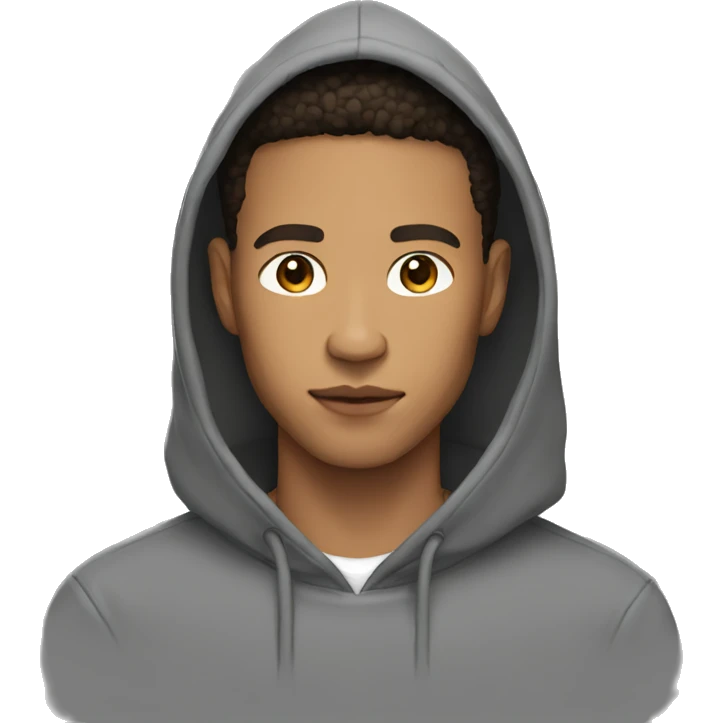 Lightskin guy w hoodie on  emoji