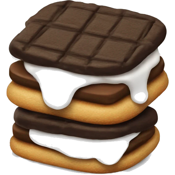 Realistic smores cookie sandwich  emoji
