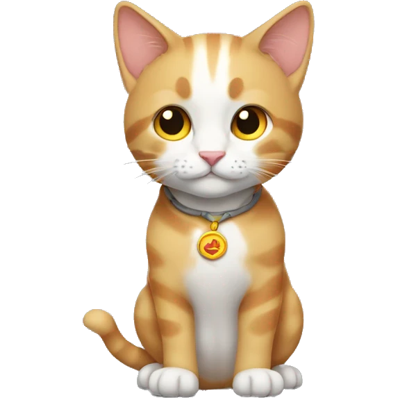 Un gato con la pata así ✌🏻 emoji