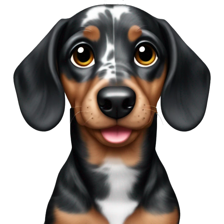 Black merle mini dachshund  emoji