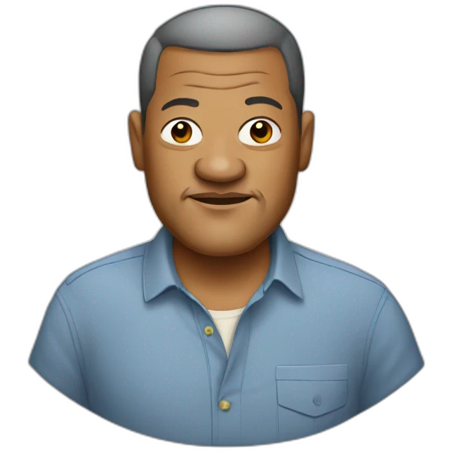 laurence-fishburne cartoon wearing shirt emoji
