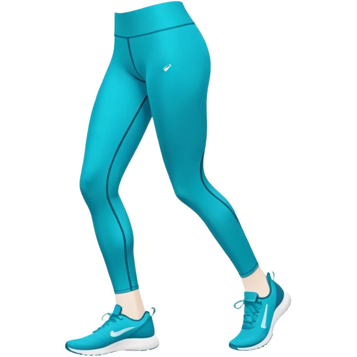Turquoise blue compression tights emoji