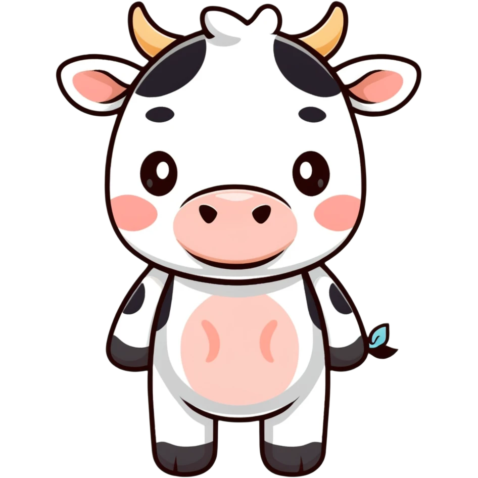 cute cartoon cow emoji