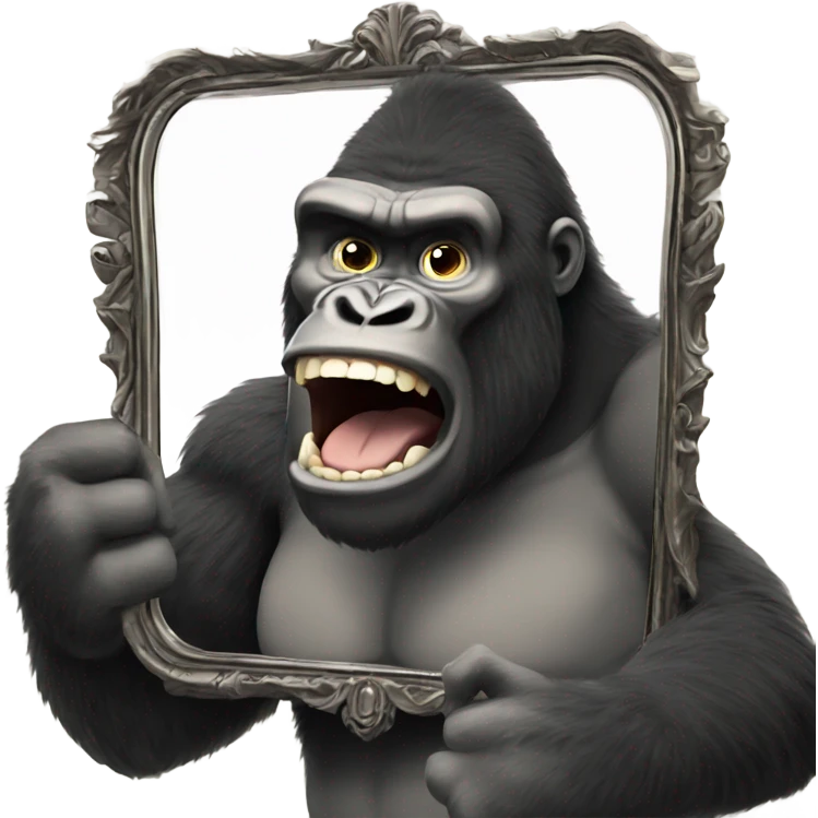 King Kong taking mirror selfie  emoji