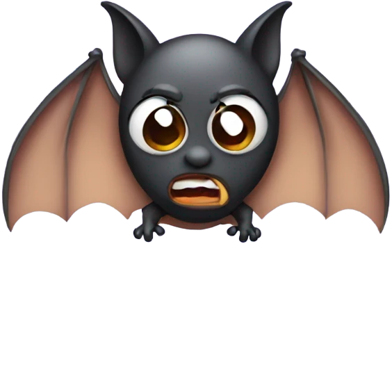 A bat getting sick emoji