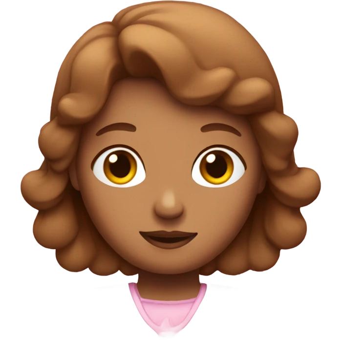 pink angel with brown hair  emoji