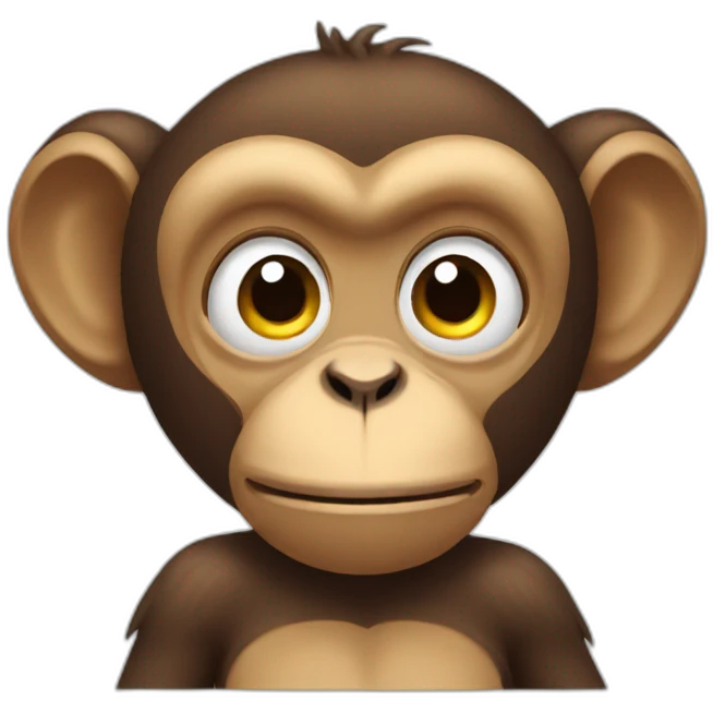 monkey thinks hard emoji