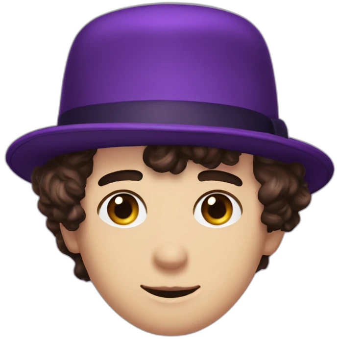 Timothée Chalamet purple bowler hat emoji