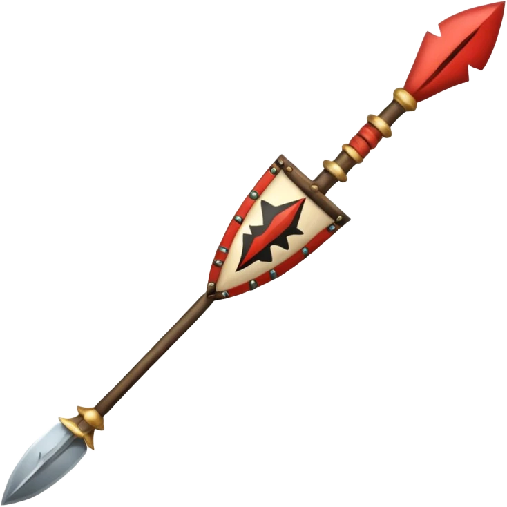 African Zulu spear and shield emoji