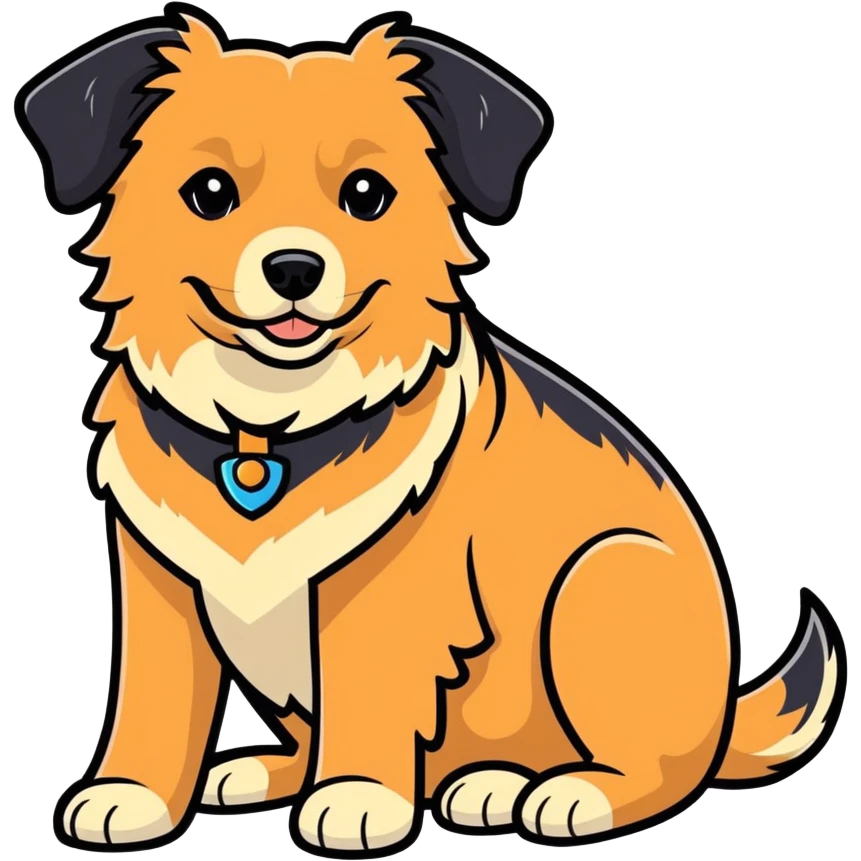 dog breed hovawart black emoji