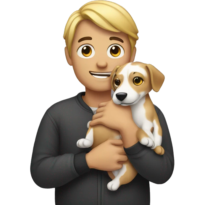 person holding his pet emoji
