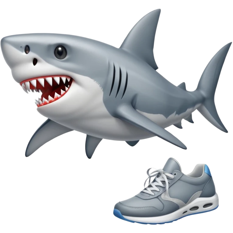 Shark with shoes  emoji