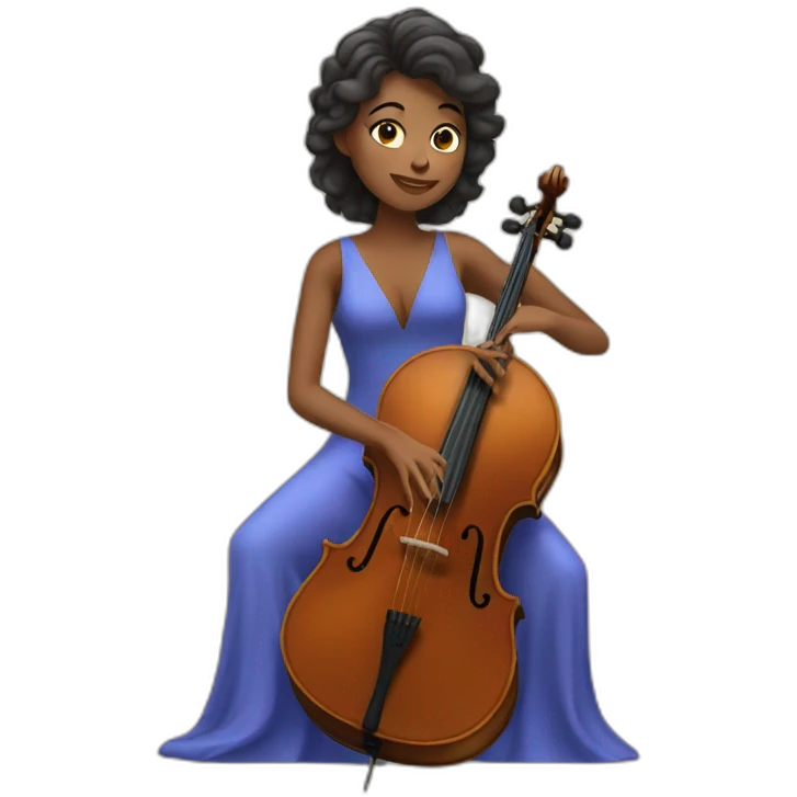 Woman playing cello emoji