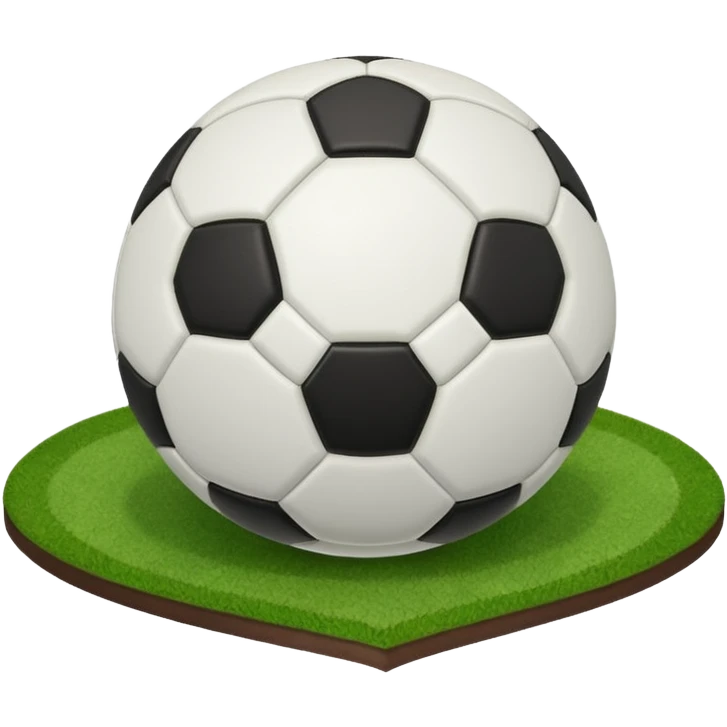 A soccer ball on a soccer field  emoji