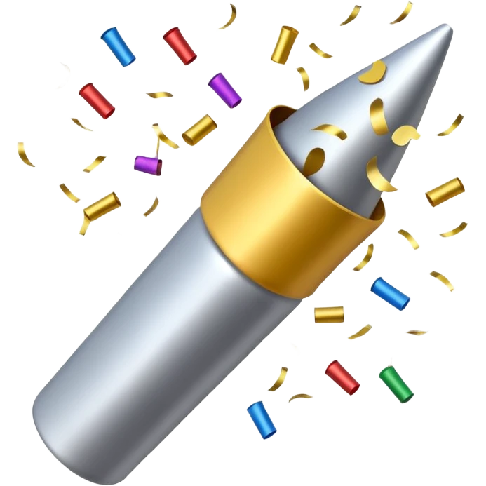 party popper with confetti burst emoji