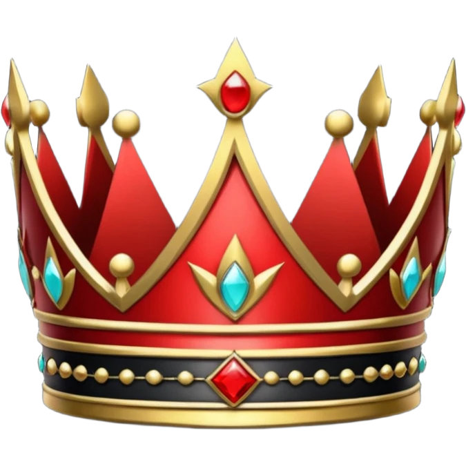 red and black crown emoji
