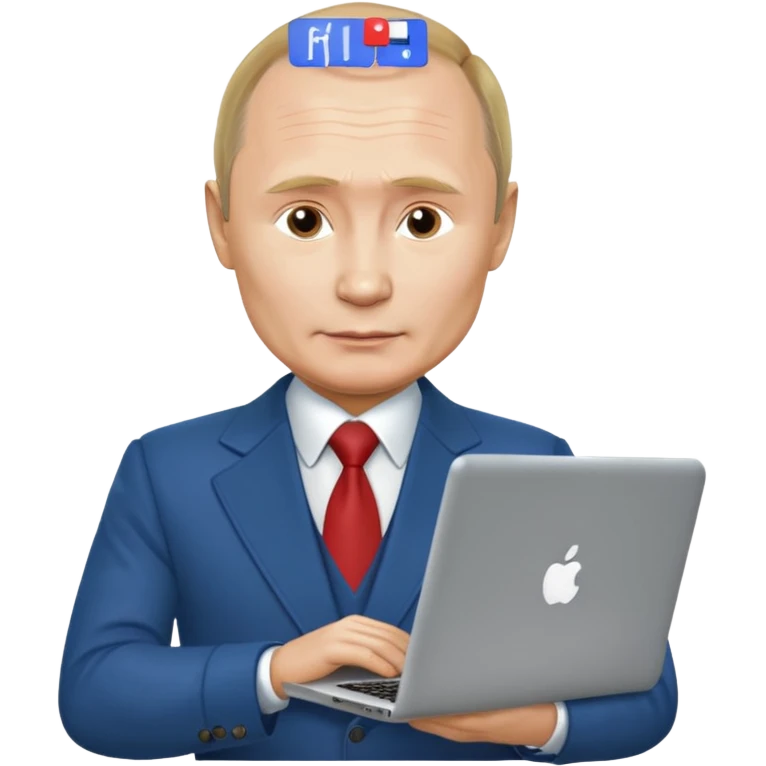 Putin with laptop emoji