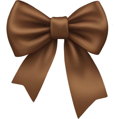 brown satin bow emoji