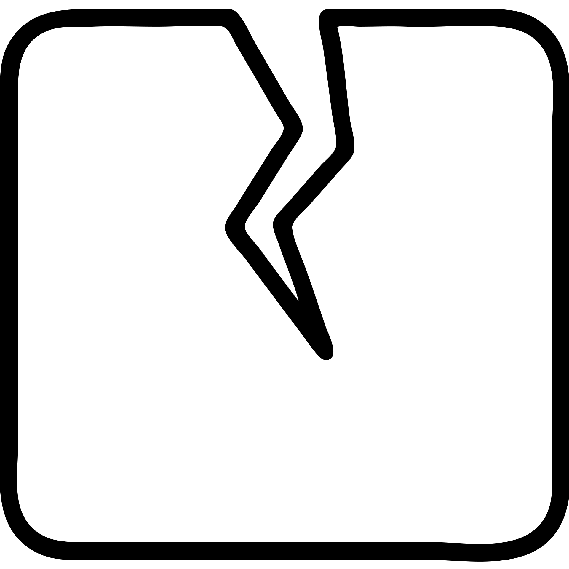 outlined broken glass icon emoji